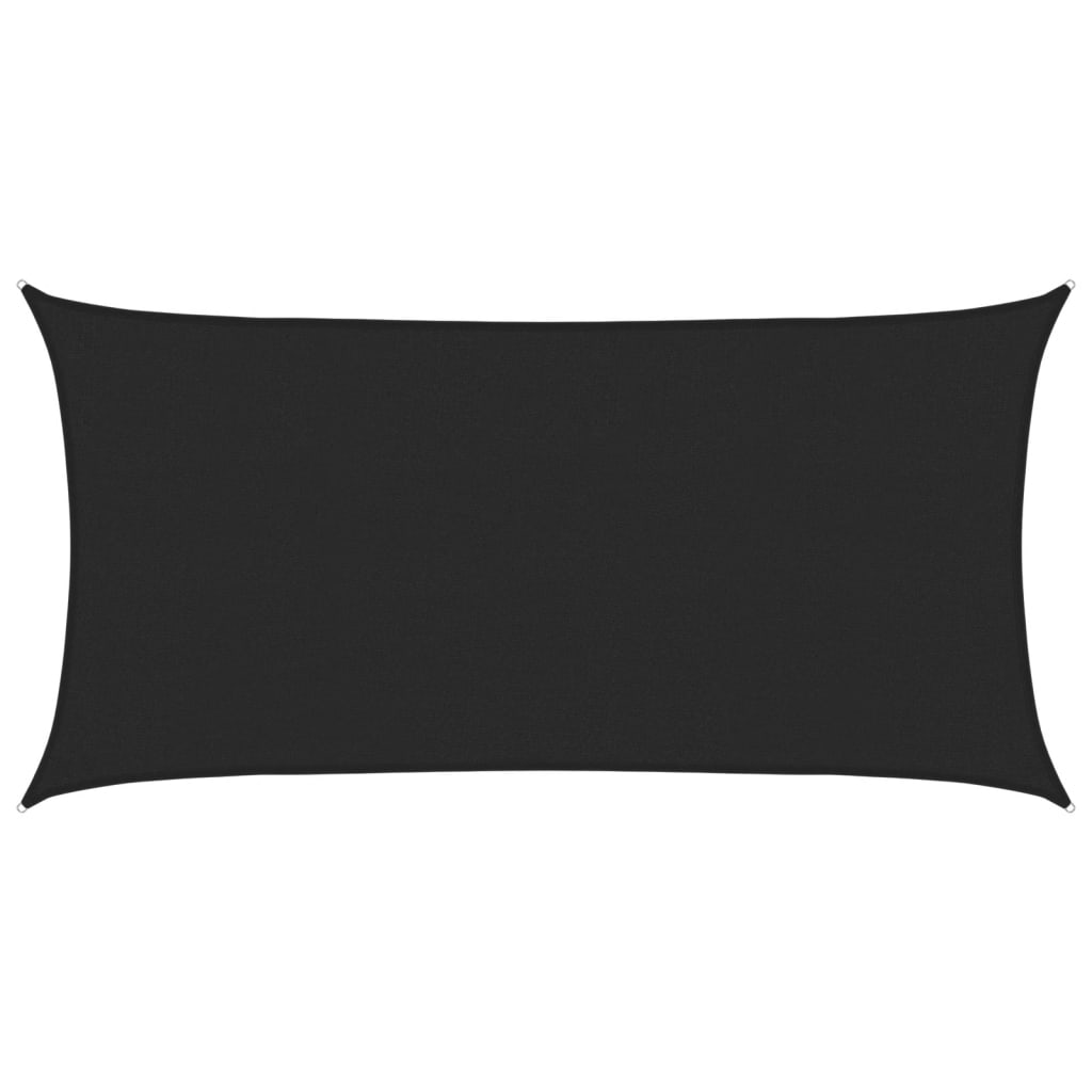 Vidaxl Zonnezeil 160 g m² 2x4 M HDPE Schwarz