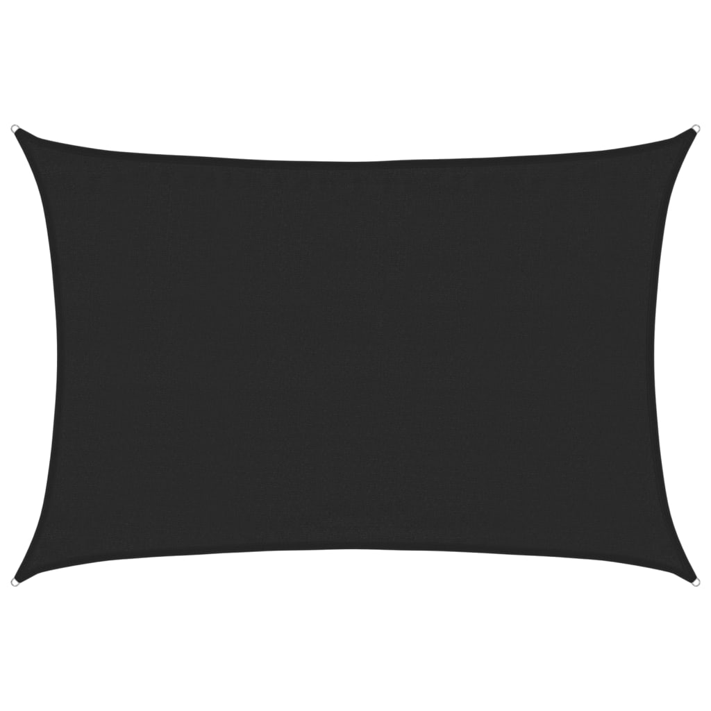 Vidaxl Zonnezeil 160 g m² 3,5 x 4,5 M HDPE Schwarz