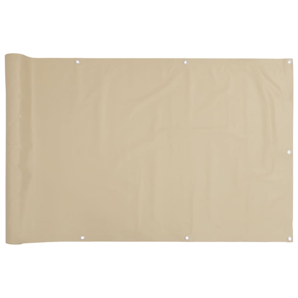 Pantalla de balcón Vidaxl 120x400 cm Oxford Fabric beige