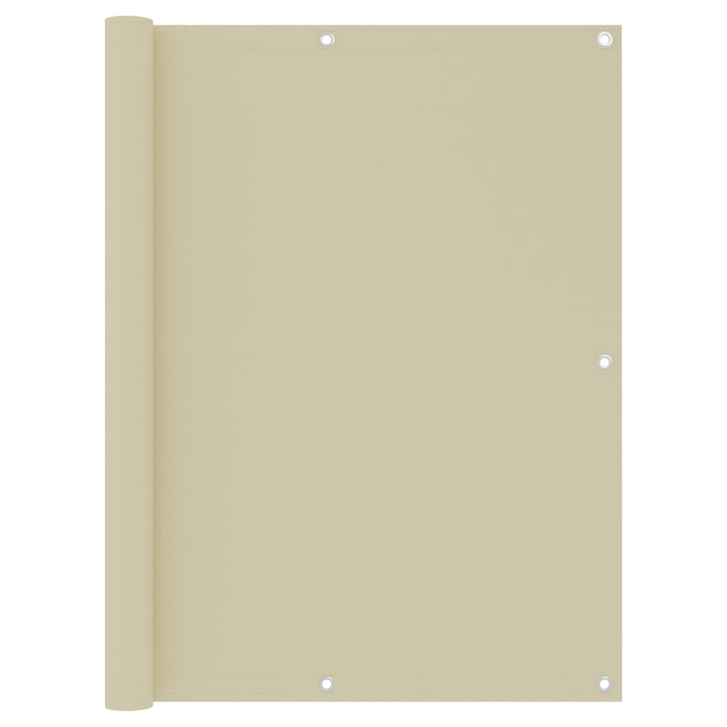 VIDAXL -Balkon -Bildschirm 120x300 cm Oxford Stoffcrème