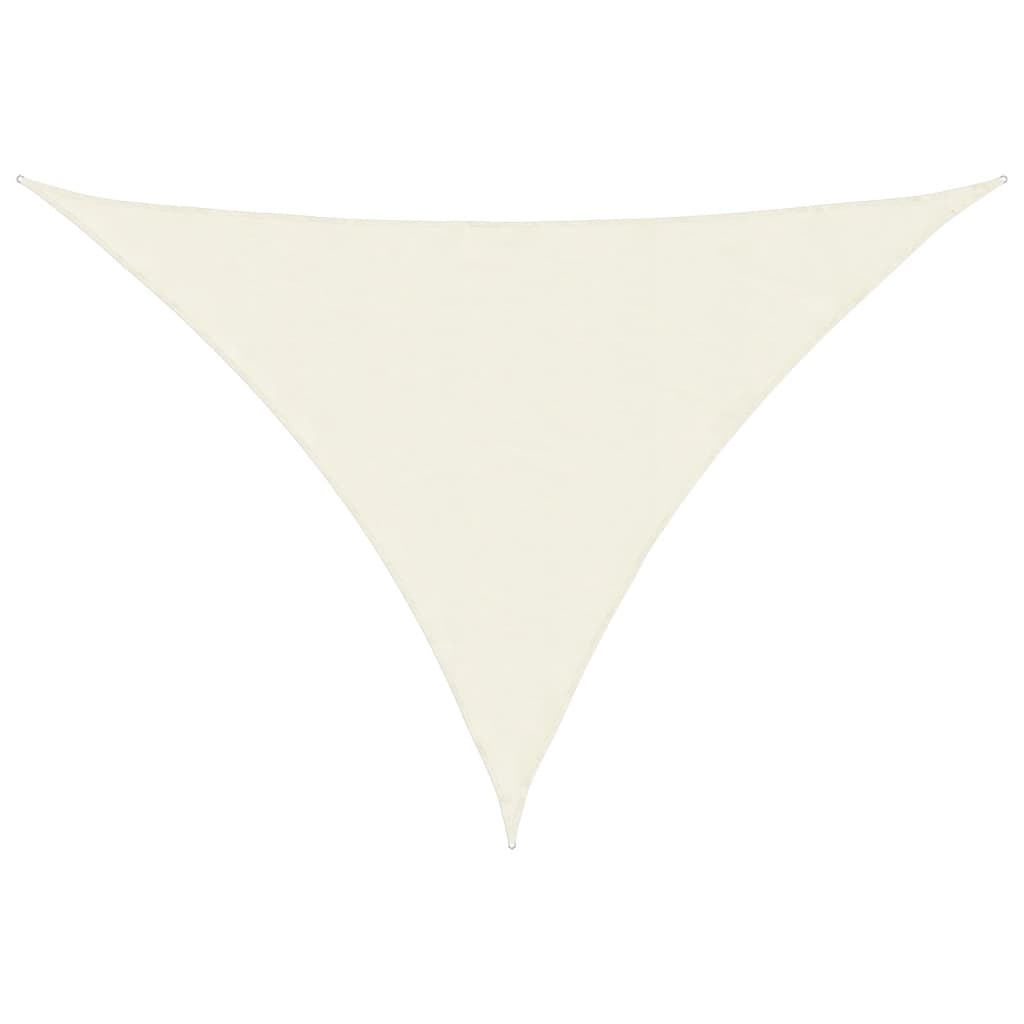 Vidaxl Triangular Sun Shade 5x7x7 m Oxford Fabric Cream Color