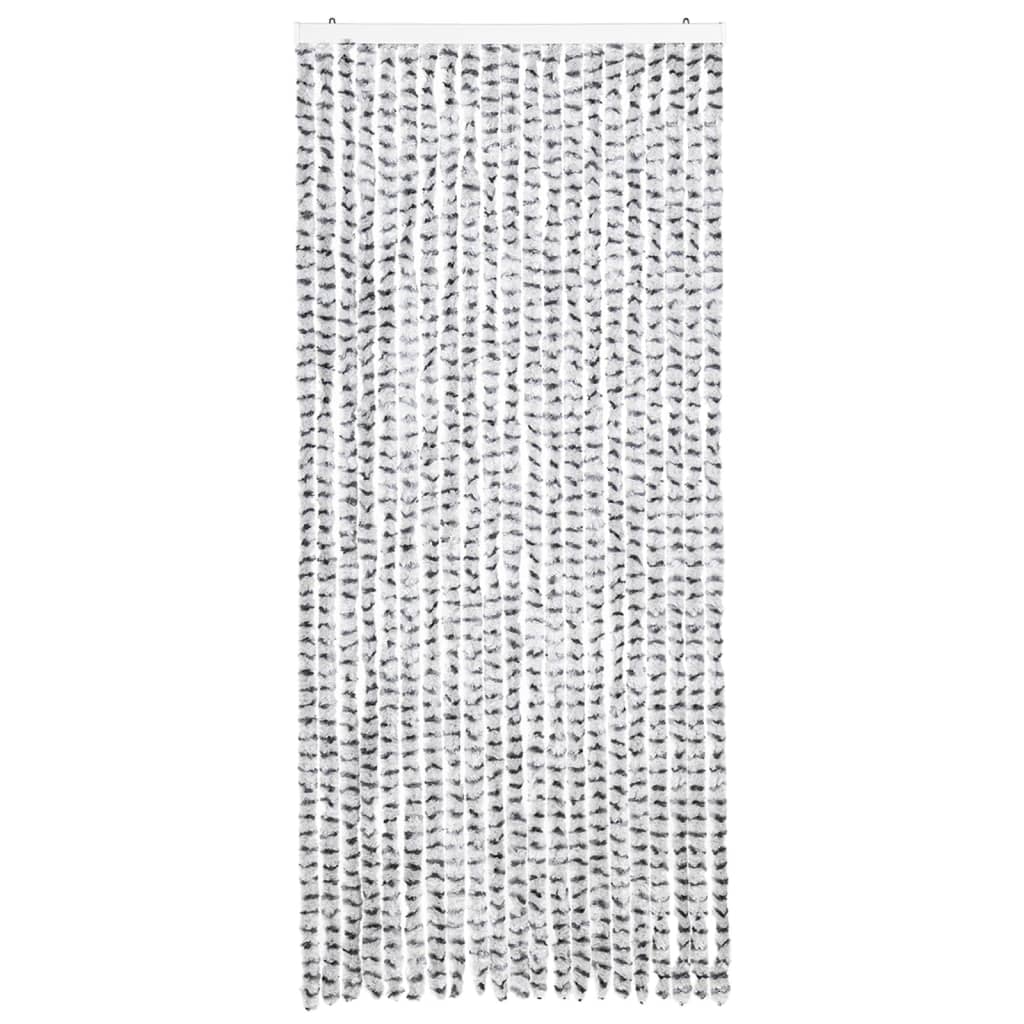 Vidaxl fly curtain 90x220 cm chenille light and dark gray