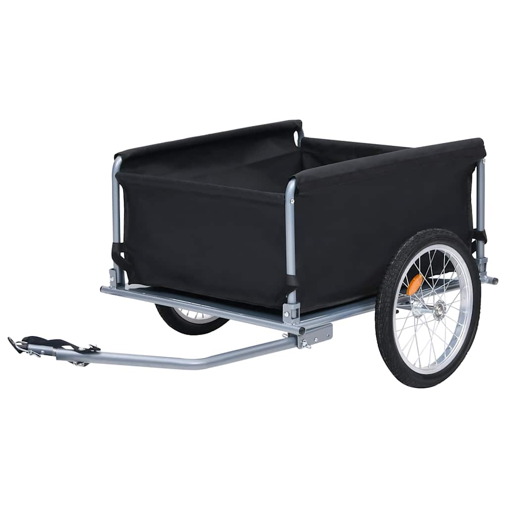 Vidaxl Bicycle Trailer 65 kg noir et gris