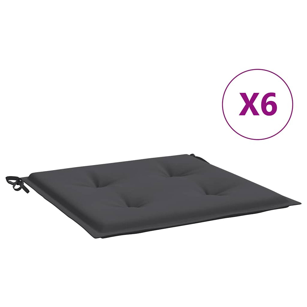 Vidaxl garden chair cushions 6 pcs 40x40x4 cm oxford fabric anthracite-colored