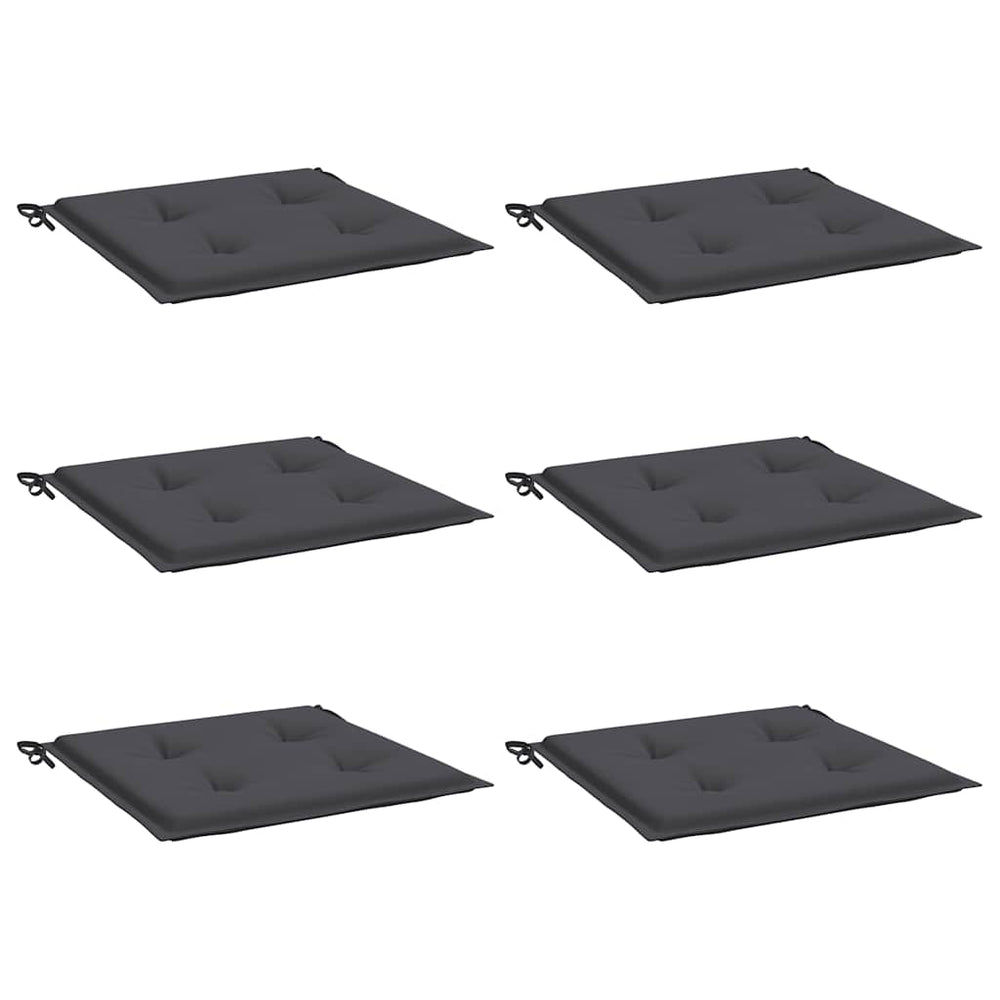 Vidaxl garden chair cushions 6 pcs 40x40x4 cm oxford fabric anthracite-colored