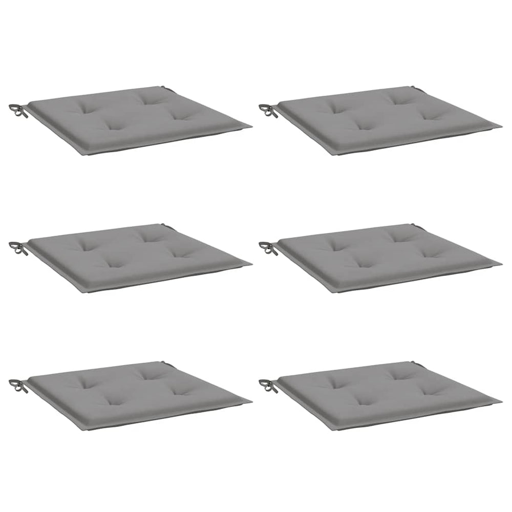 Vidaxl garden chair cushions 6 pcs 40x40x4 cm oxford fabric gray