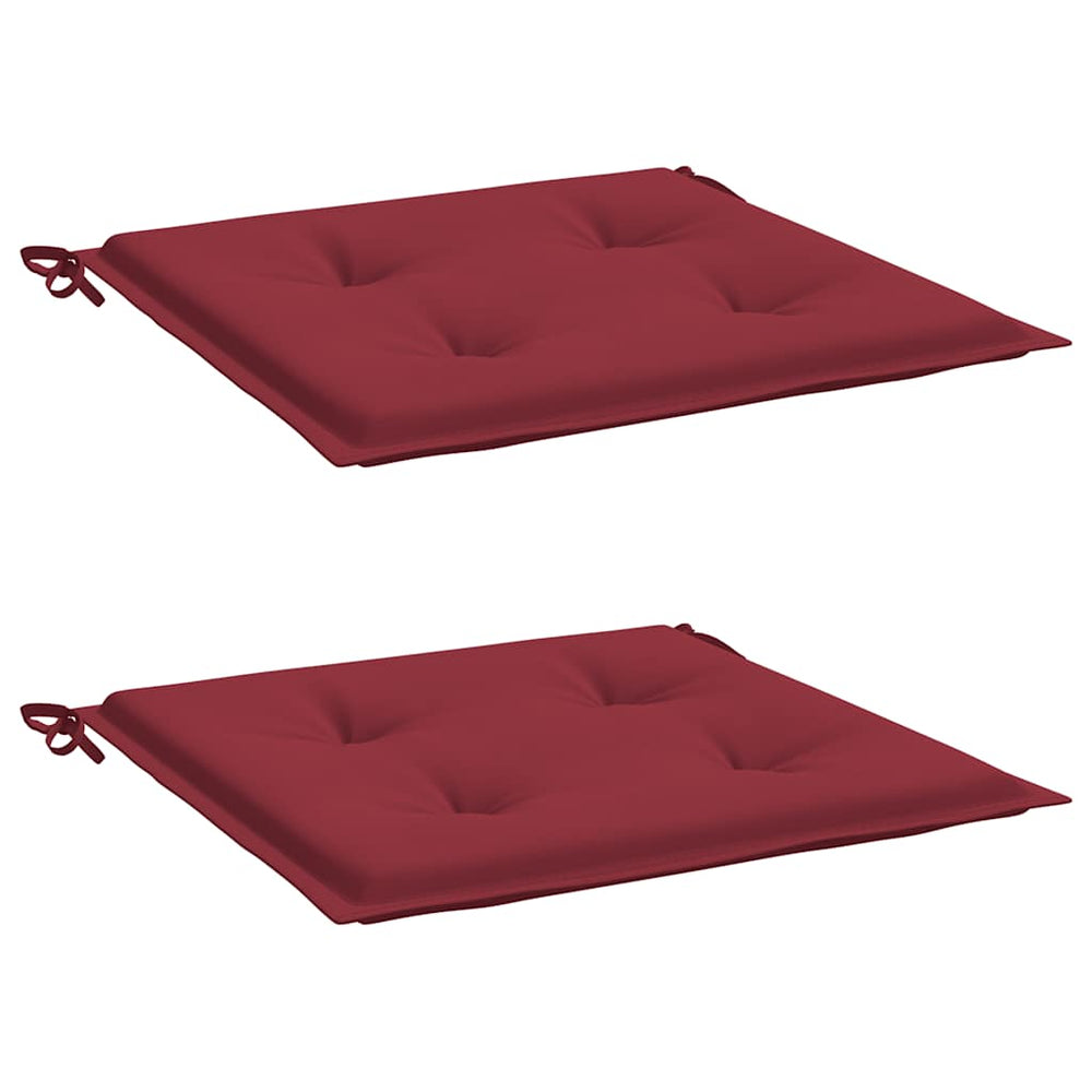 Almofadas de cadeira de jardim vidaxl 2 ST 50x50x4 cm Oxford Fabric Wine Red