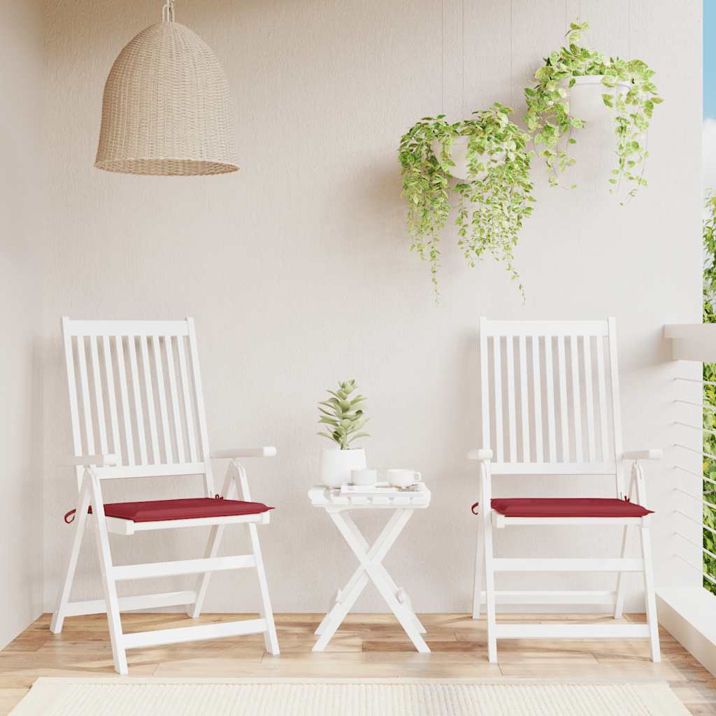 Almofadas de cadeira de jardim vidaxl 2 ST 50x50x4 cm Oxford Fabric Wine Red