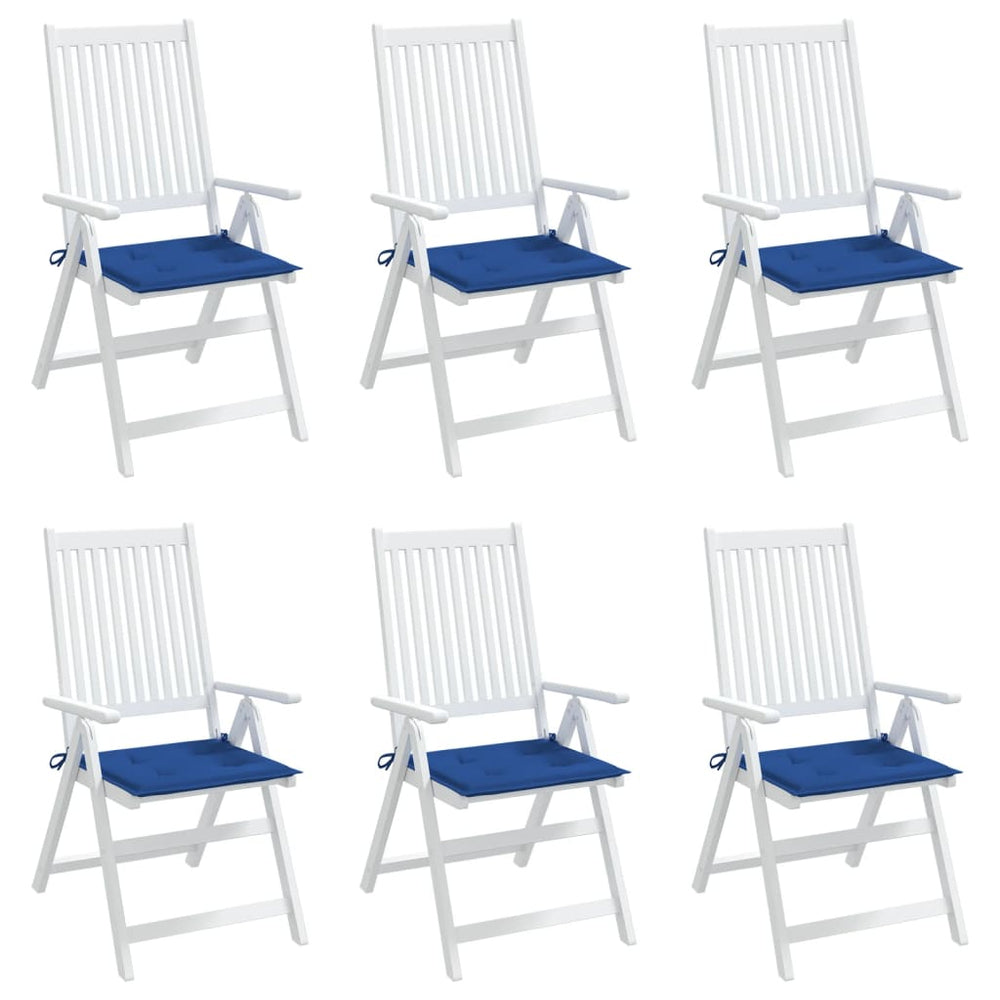 Vidaxl garden chair cushions 6 pcs 50x50x3 cm oxford fabric royal blue