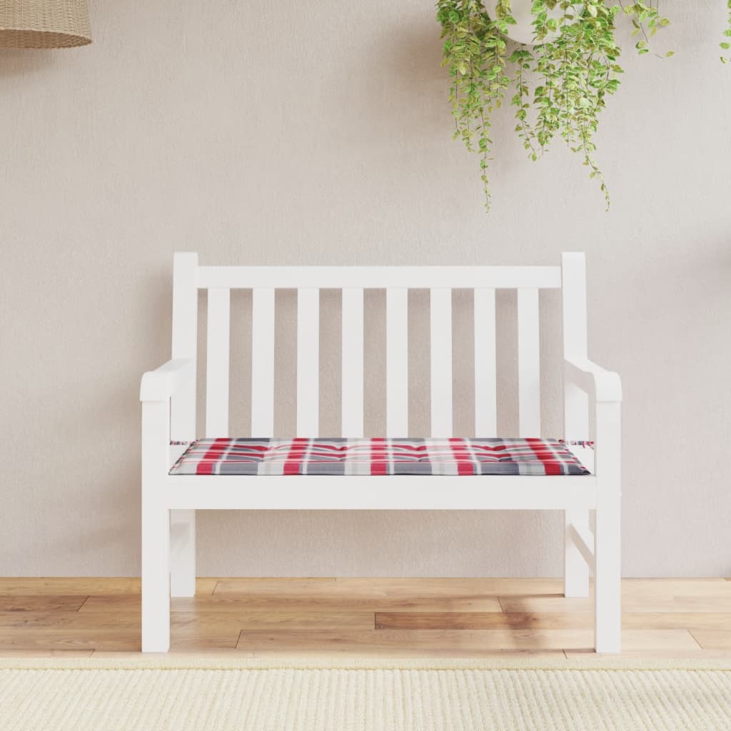 VIDAXL Garden Bench blazina 100x50x3 cm Oxford tkanina diamant rdeča
