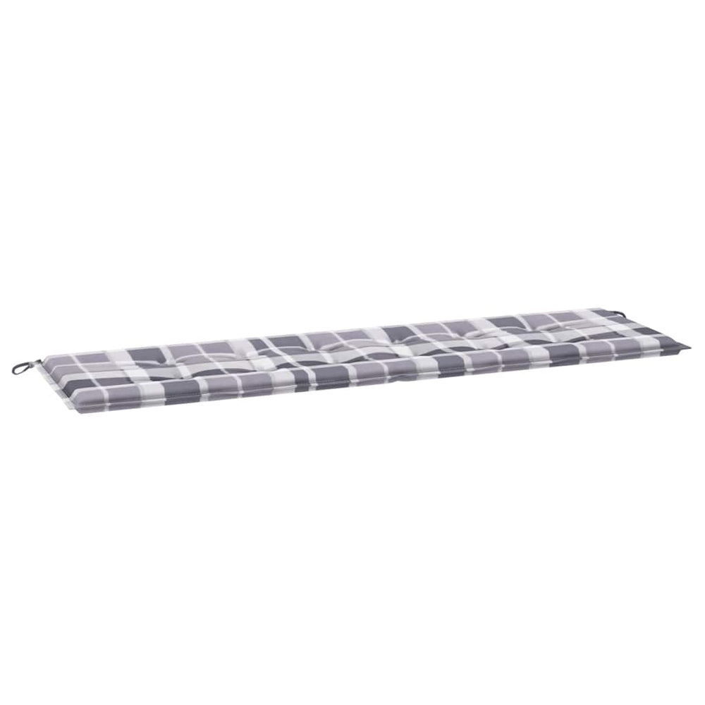 Vidaxl garden bench cushion 180x50x4 cm oxford fabric diamond pattern gray