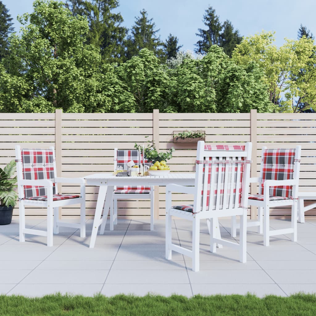 Vidaxl Garden Cushions 4 PCS 100x50x3 cm Tessuto in tessuto Oxford Modello rosso