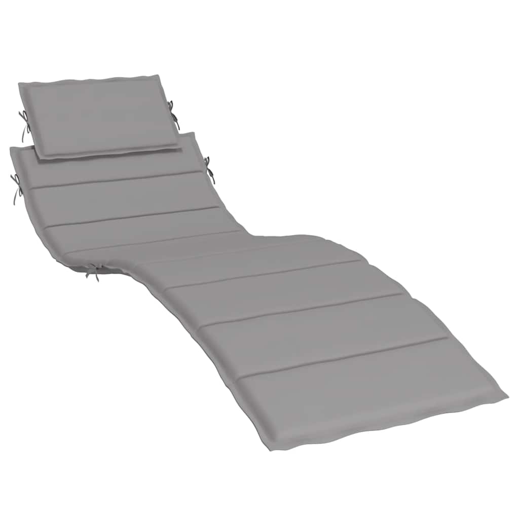 Vidaxl lounger cushion 186x58x4 cm oxford fabric gray
