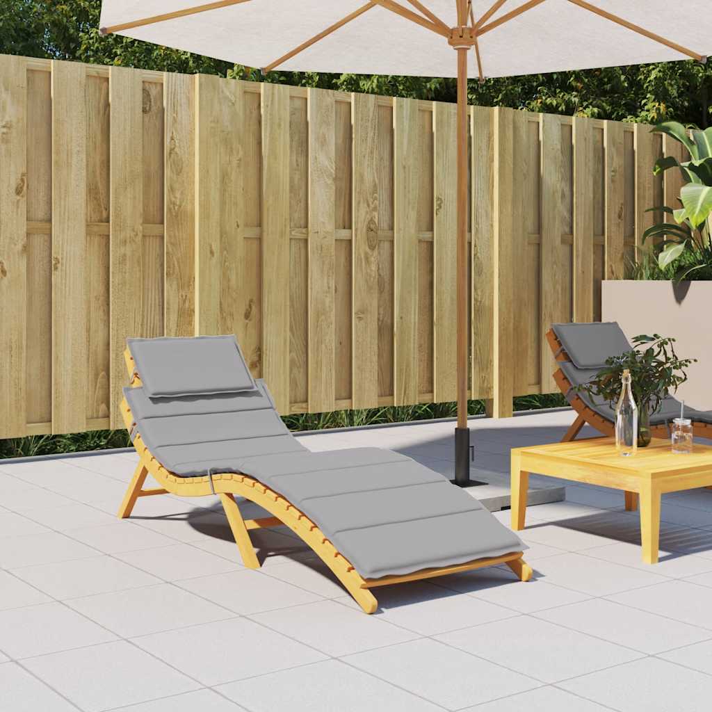 Vidaxl lounger cushion 186x58x4 cm oxford fabric gray