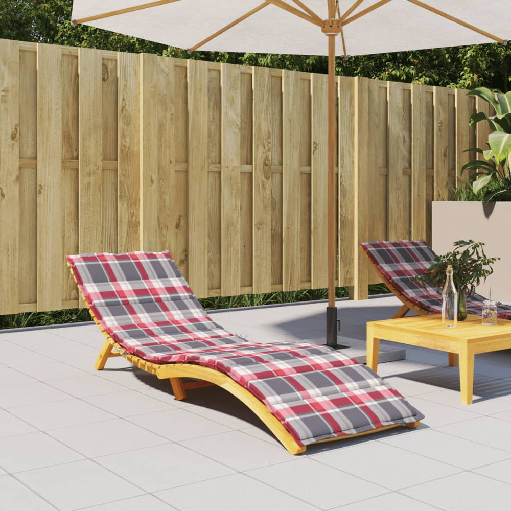 Vidaxl lounger cushion 200x50x3 cm Oxford fabric diamond pattern red