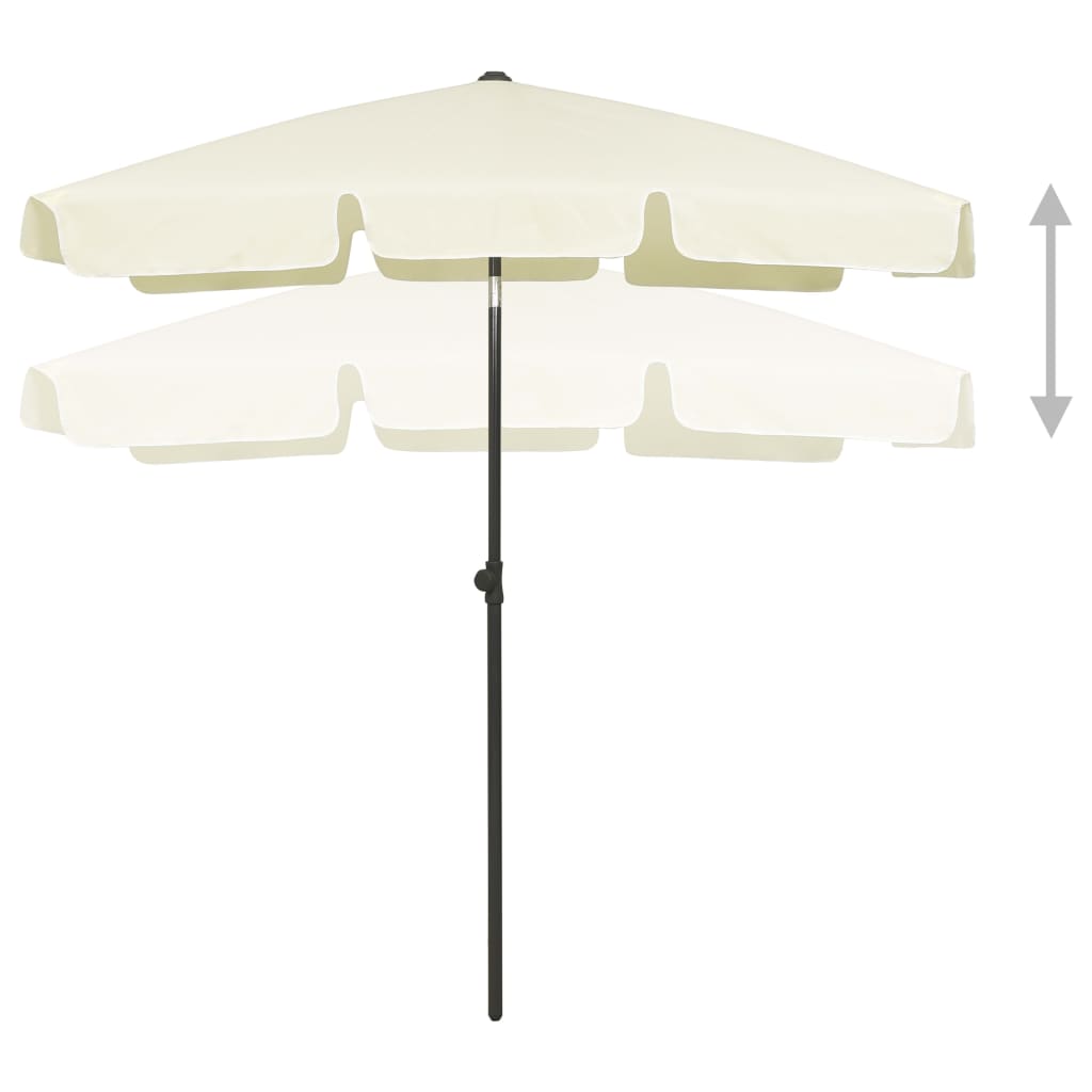 Vidaxl Strandparasol 180x120 cm sandig gelb