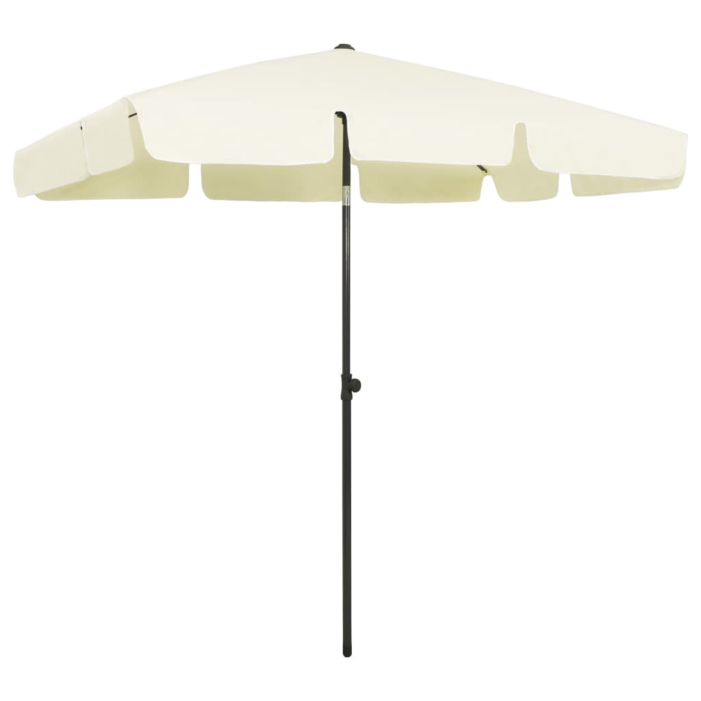 Vidaxl Strandparasol 200x125 cm sandig gelb