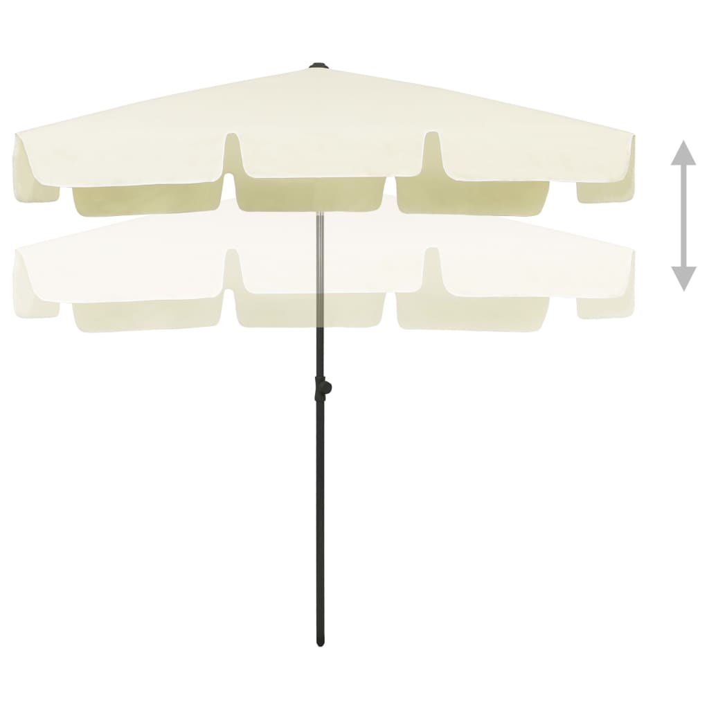 Vidaxl Strandparasol 200x125 cm sandig gelb