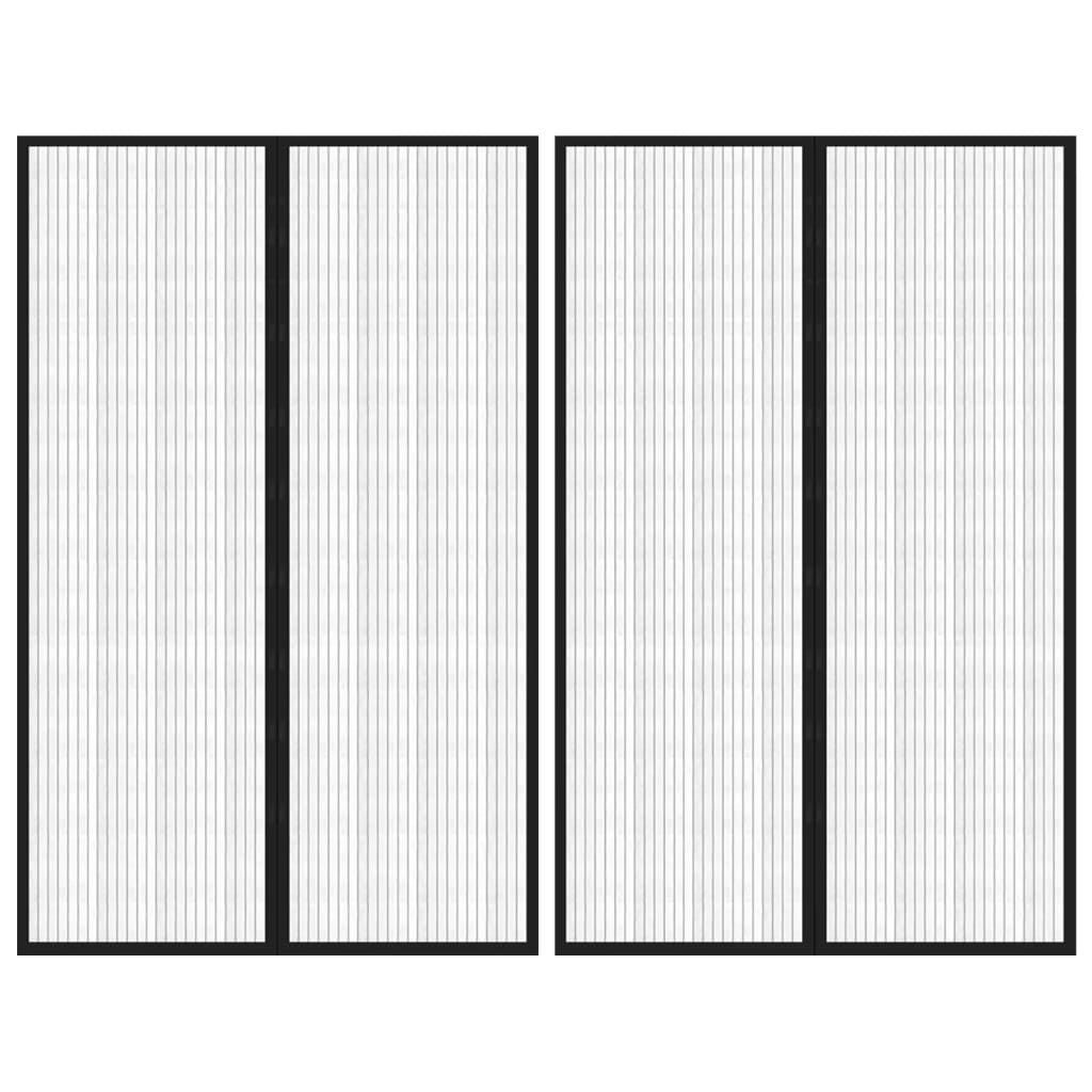 Vidaxl Insect Screen Curtains 2 pcs Magnetic 220x130 cm Black
