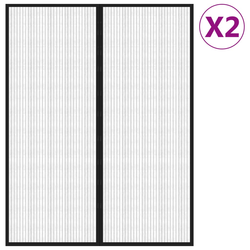 Vidaxl Insect Screen Curtains 2 pcs Magnetic 230x160 cm Black
