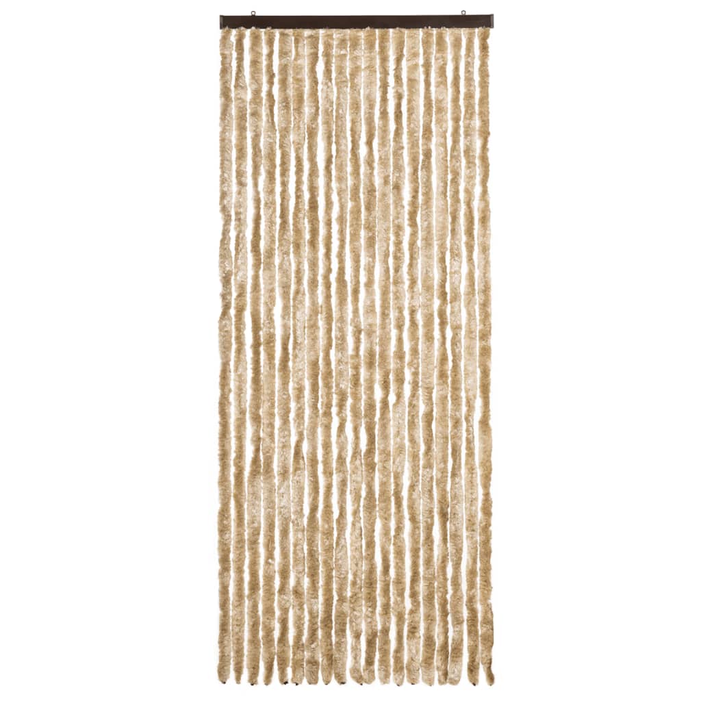 Vidaxl fly curtain 56x200 cm chenille beige