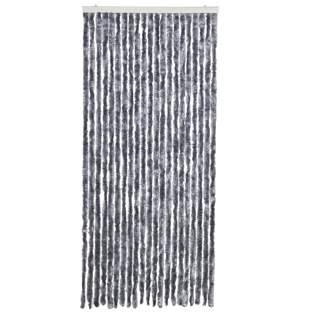 Vidaxl fly curtain 90x200 cm chenille silver-colored