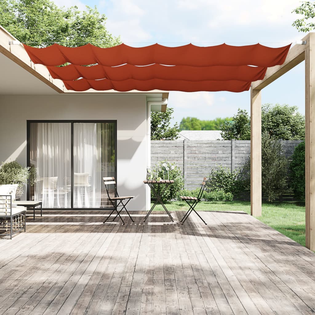 Vidaxl Vertical Awning 60x1000 cm Oxford Fabric Terracotta Color