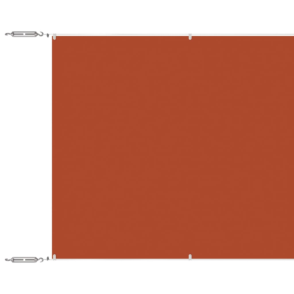 Vidaxl Vertical Awning 100x1200 cm Oxford Fabric Terracotta Color