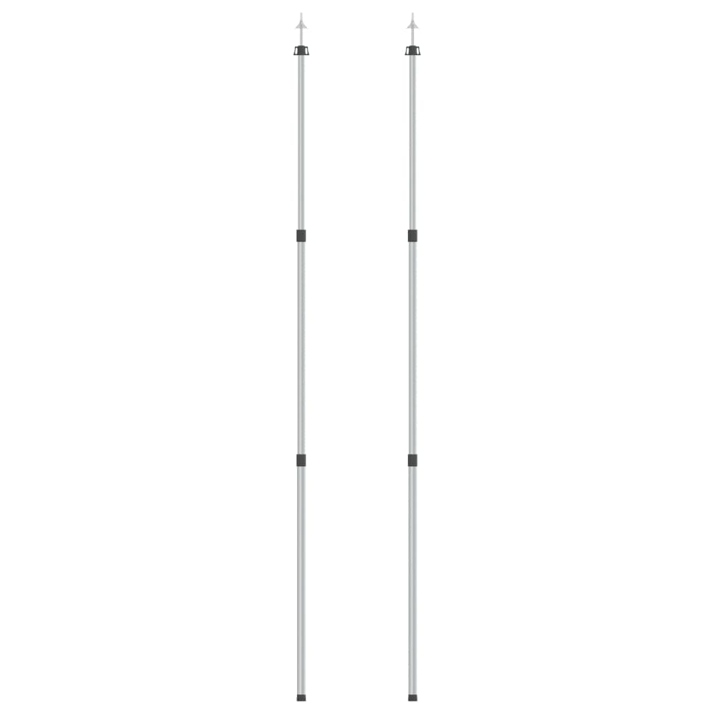 Vidaxl awning poles 2 pcs telescopic 102-260 cm aluminum