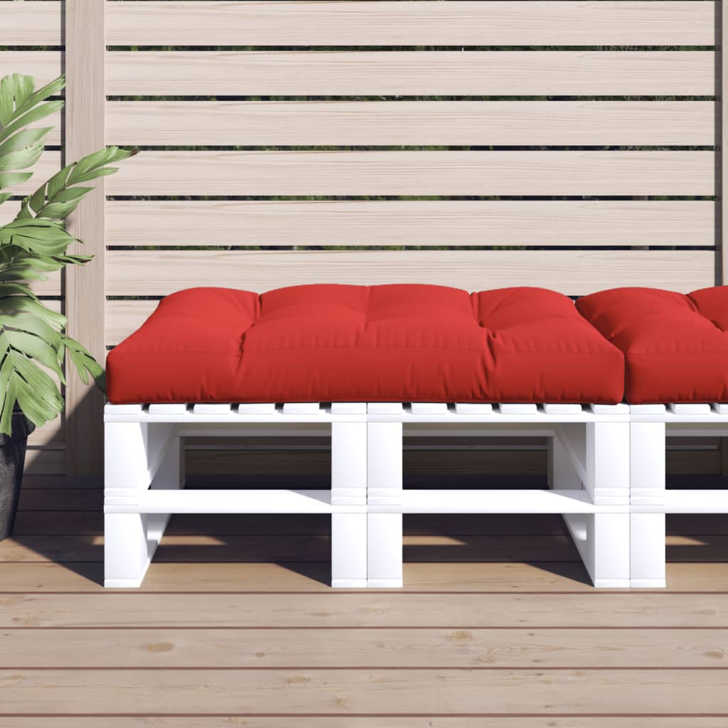 Vidaxl Pallet Cuscino 120x80x12 cm tessuto rosso