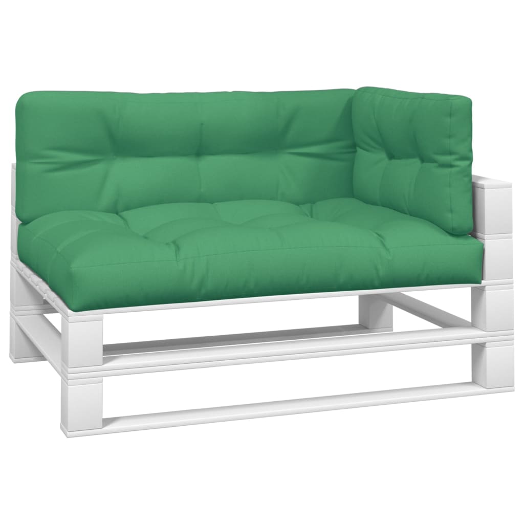 Coussins de palette vidaxl 3 st tissu vert