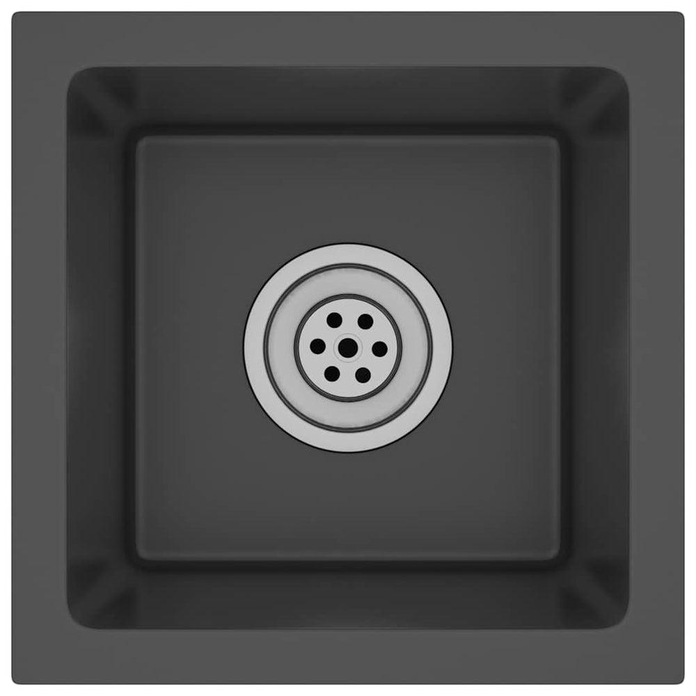 Vidaxl sink handmade stainless steel black