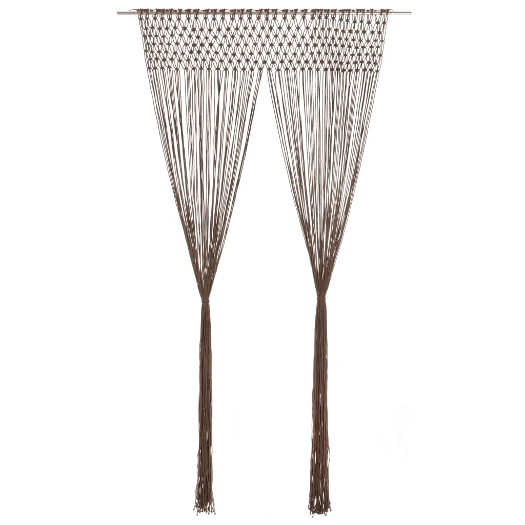 Vidaxl curtain macrame 140x240 cm cotton taupe