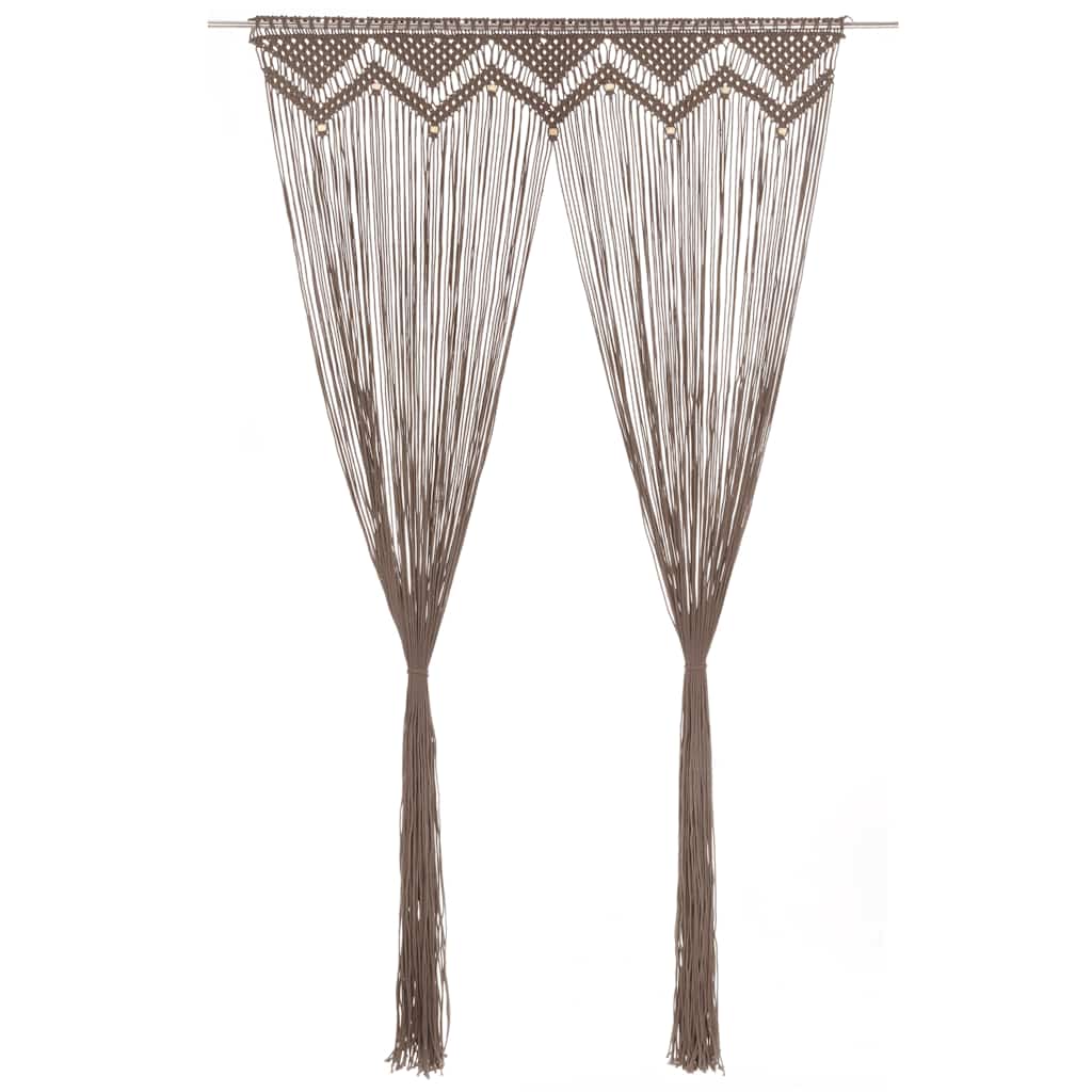 Vidaxl Vorhang Macramé 140x240 cm Baumwolltaupe