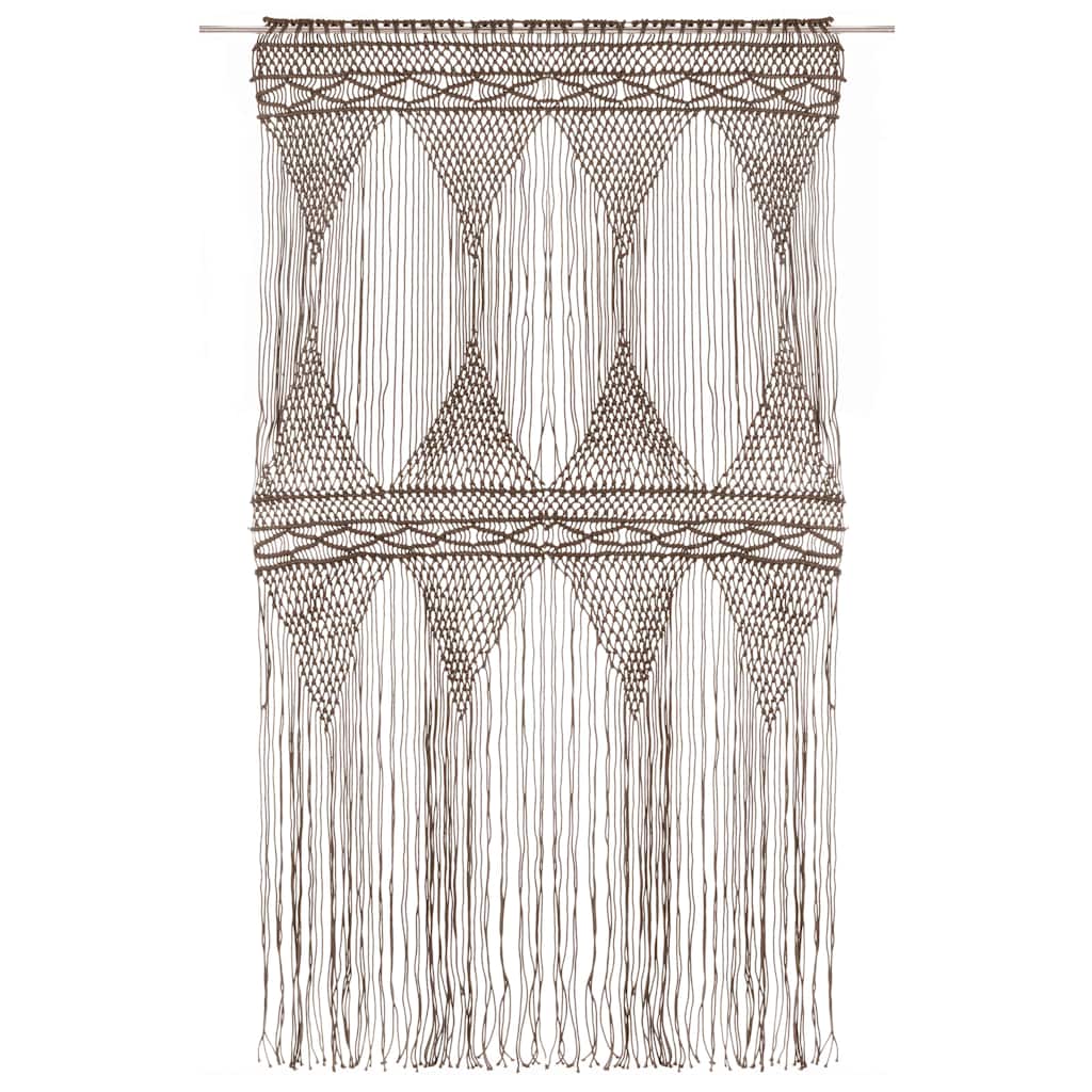 Vidaxl curtain macrame 140x240 cm cotton taupe