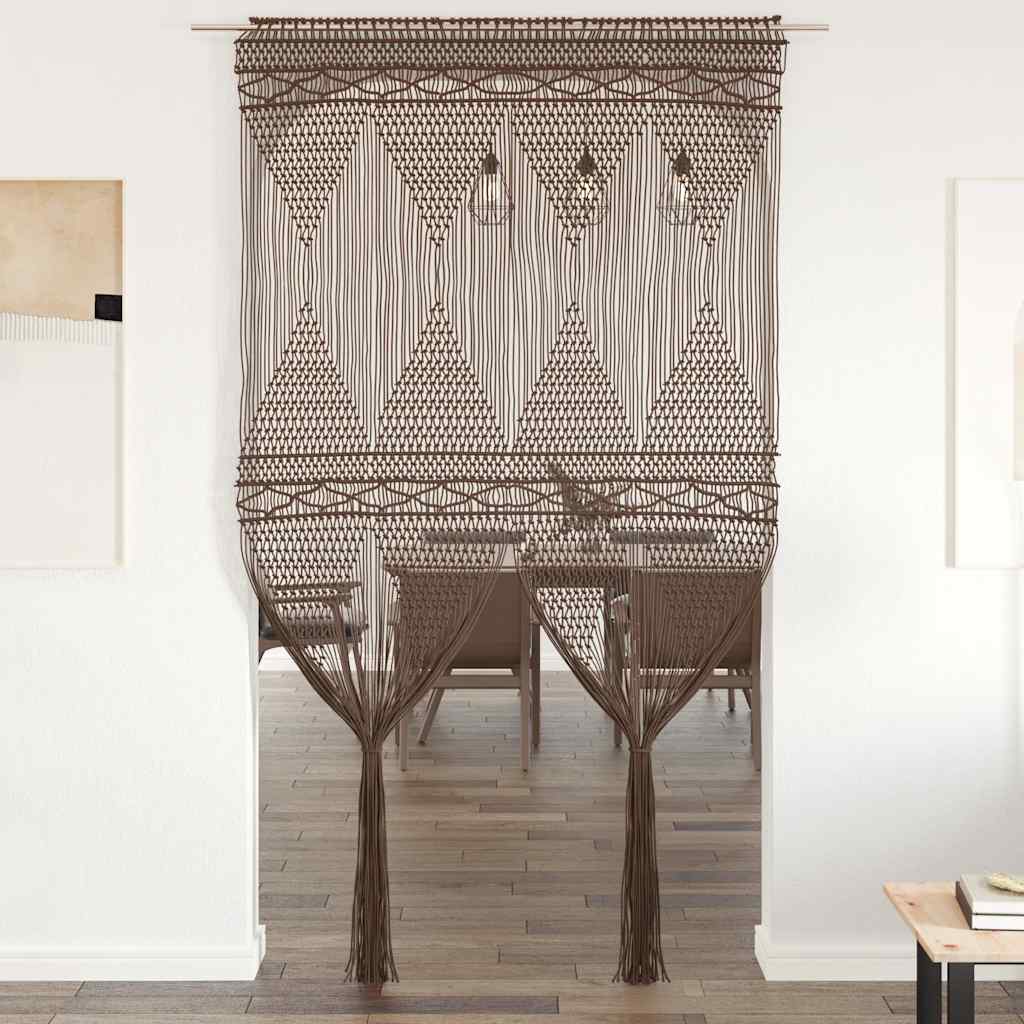 Vidaxl gardin makramé 140x240 cm bomuld taupe