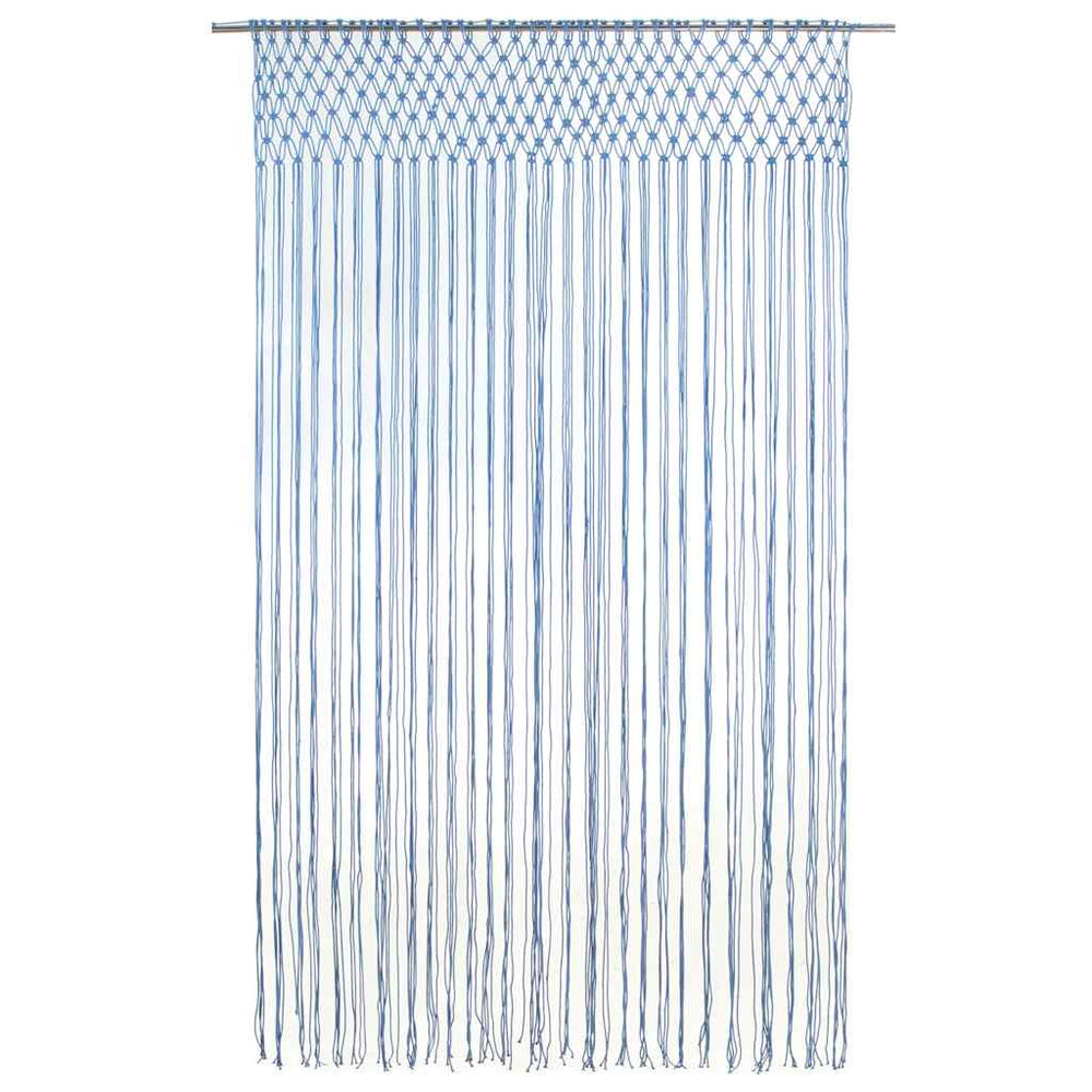 Vidaxl gordijn macramé 140x240 cm katoen blauw