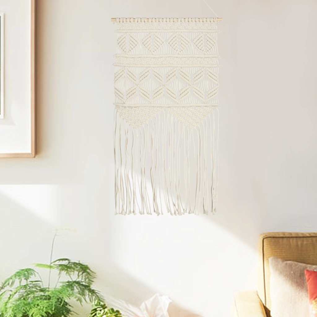 Vidaxl Wall Hanger Macramé 40x80 cm bomull