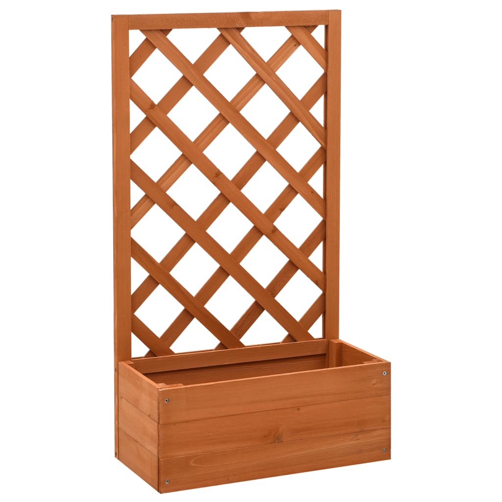 Vidaxl trellis planter 50x25x90 cm solid pine wood orange