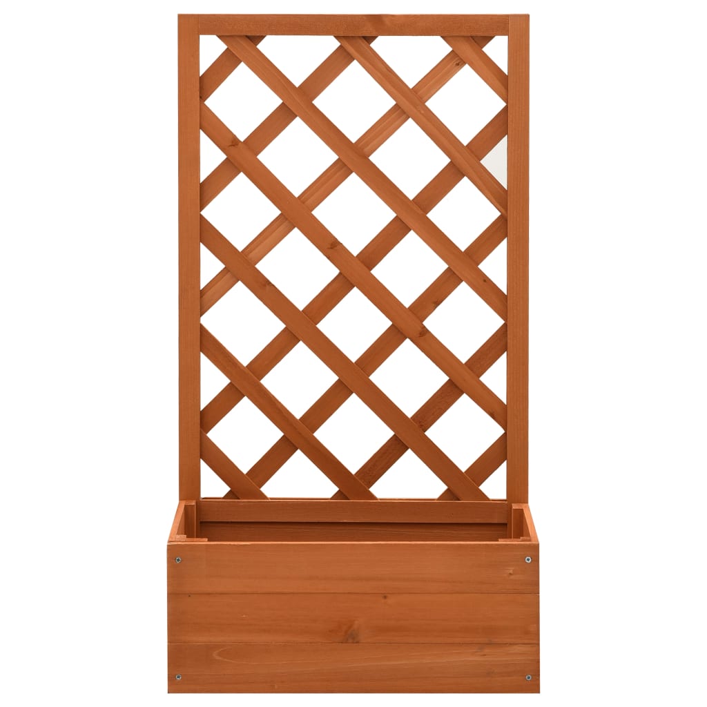 Vidaxl trellis planter 50x25x90 cm solid pine wood orange
