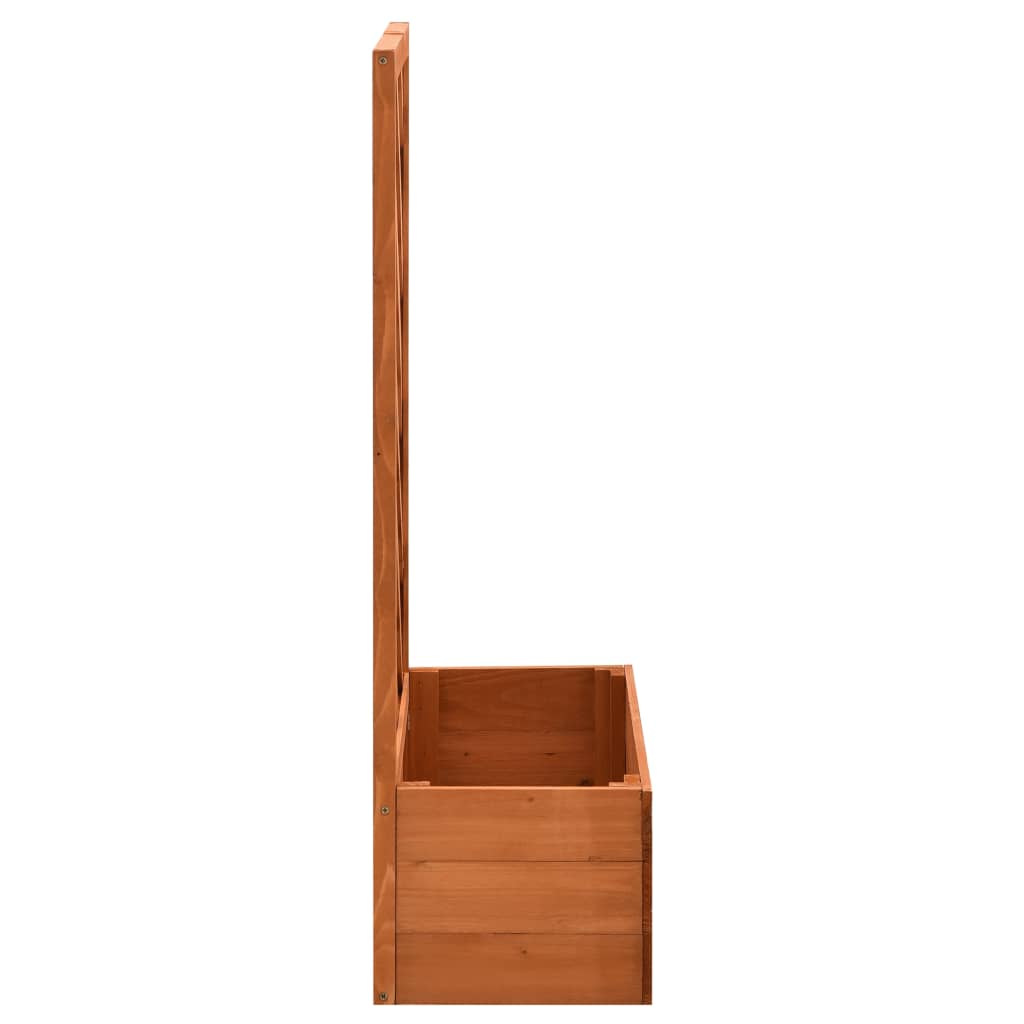 Vidaxl trellis planter 50x25x90 cm solid pine wood orange
