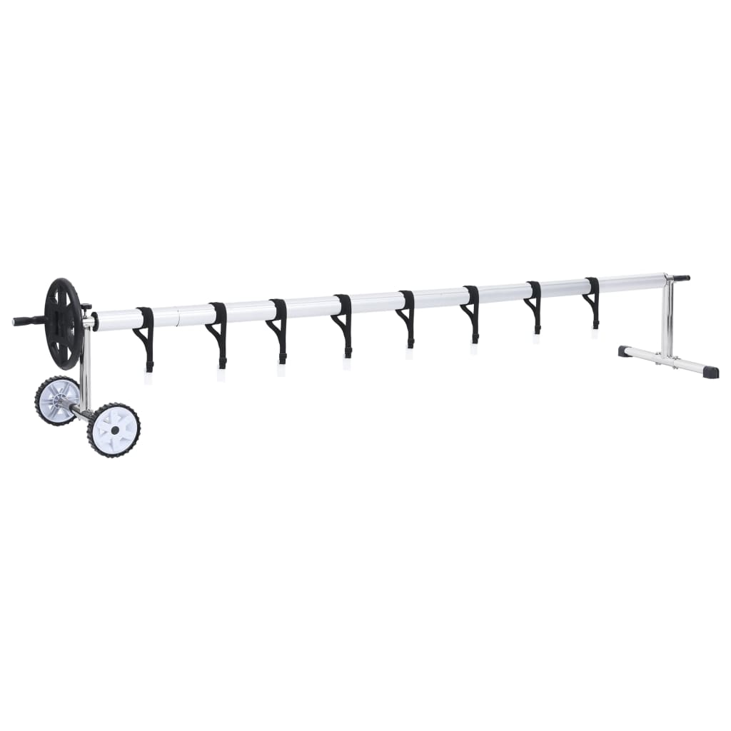 Vidaxl baseino uždengimo volelis su nerūdijančio plieno rėmu