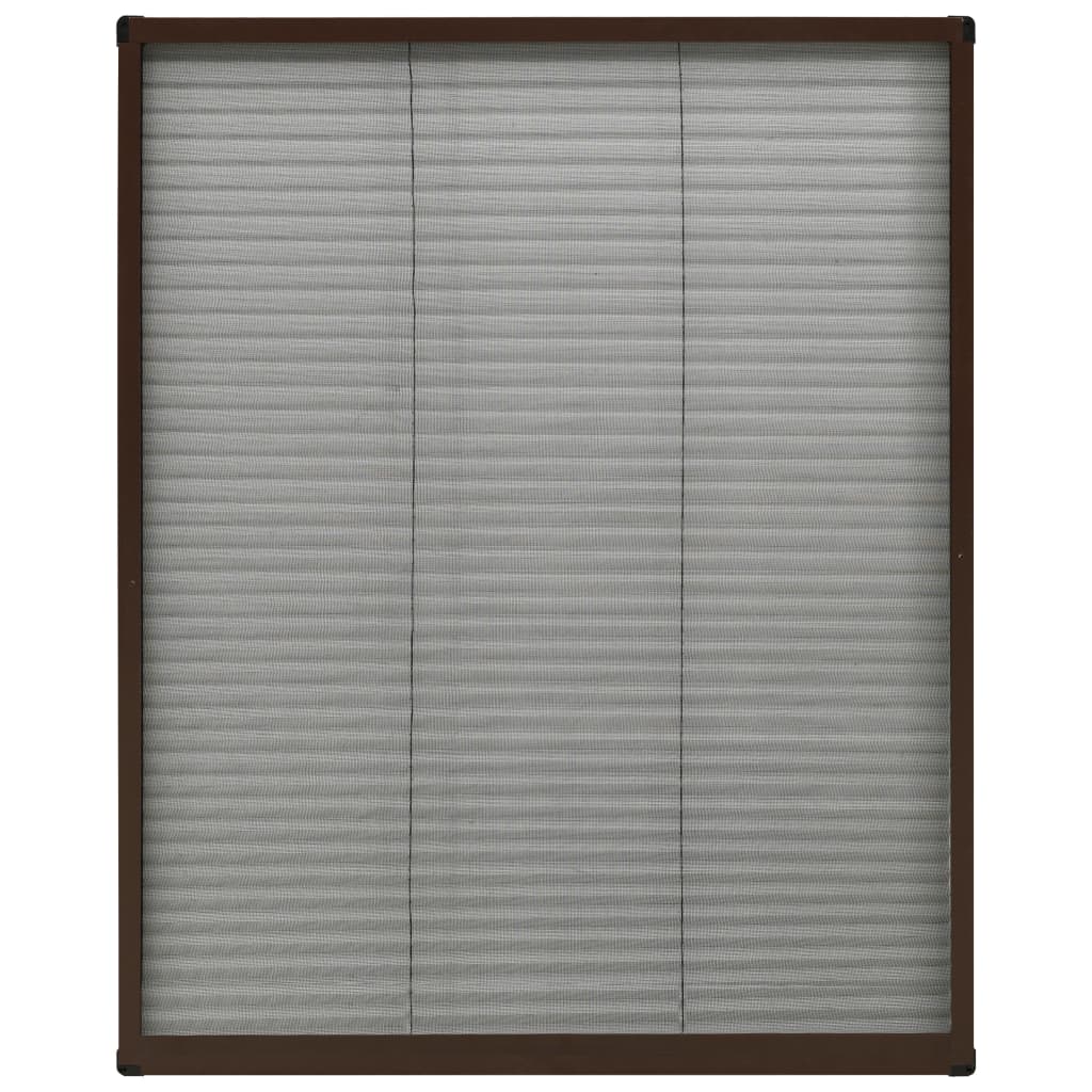 Vidaxl pleated window screen 80x100 cm aluminum brown