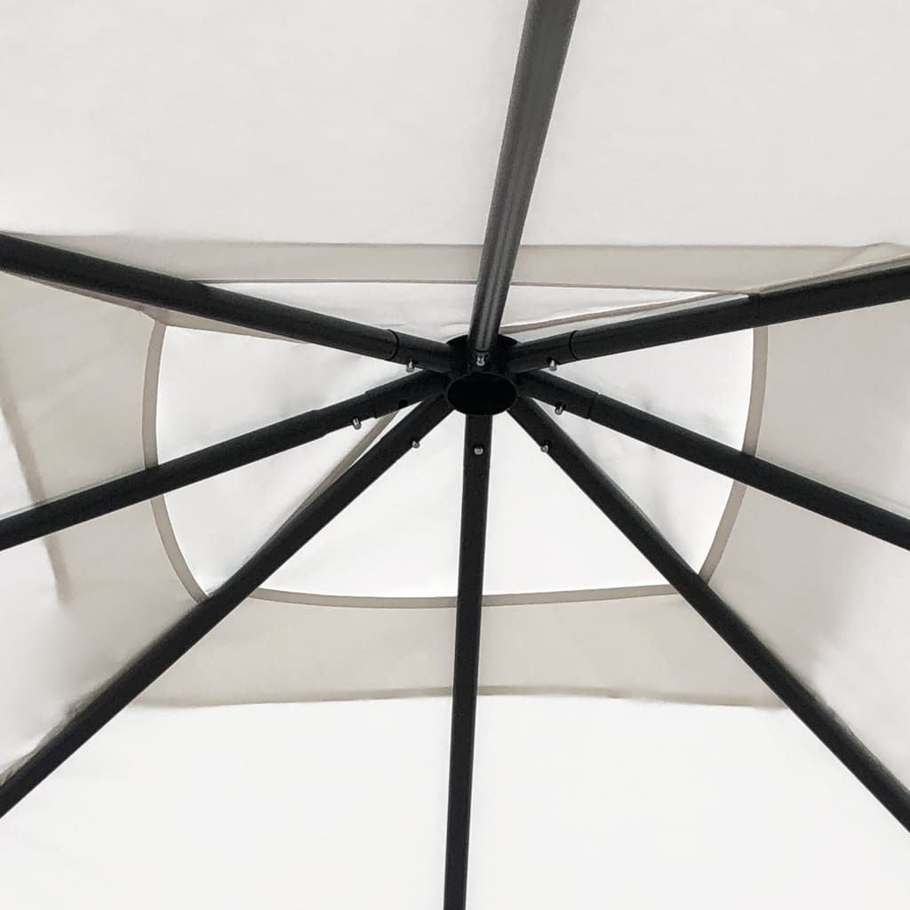 Vidaxl arbor med poldeksler 160 g m² 3x3x2,6 m krem -farget