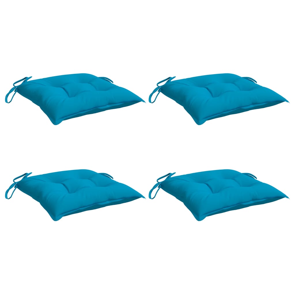 Almofadas de cadeira vidaxl 4 pcs 40x40x7 cm Oxford Fabric azul claro