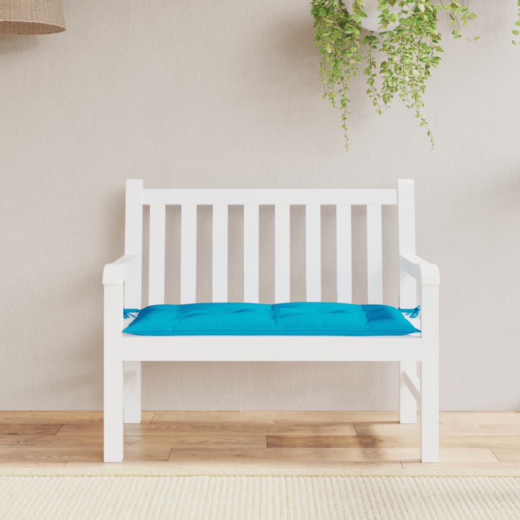 Vidaxl Garden Banch Cushion 100x50x7 cm tessuto oxford azzurro