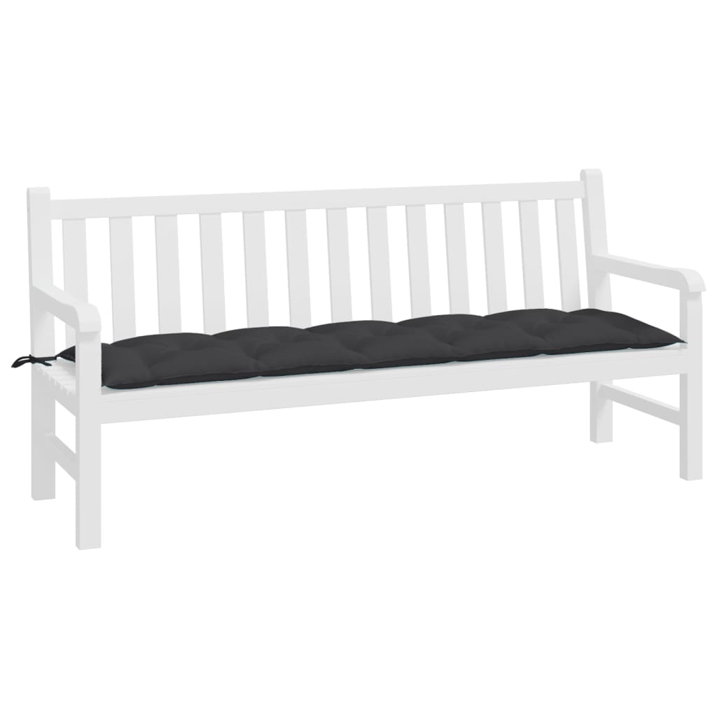 Vidaxl Garden Banc Cushion 180x50x7 cm Oxford tissu noir