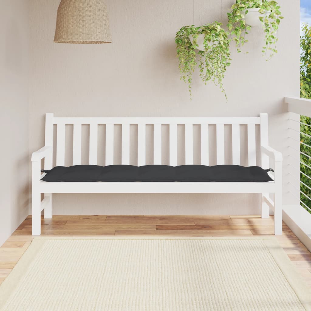Vidaxl Garden Banc Cushion 180x50x7 cm Oxford tissu noir