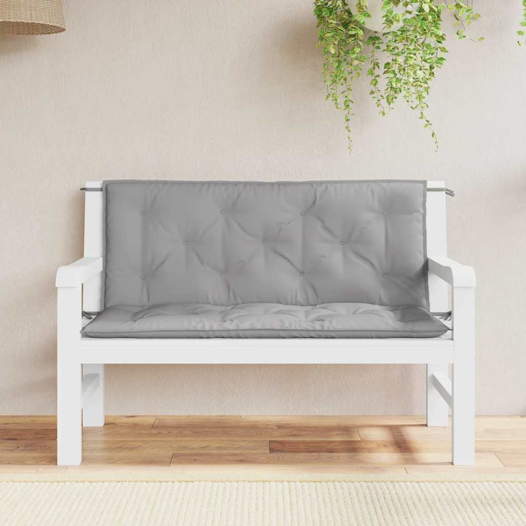 Vidaxl garden bench cushion 120x(50+50)x7 cm oxford fabric gray