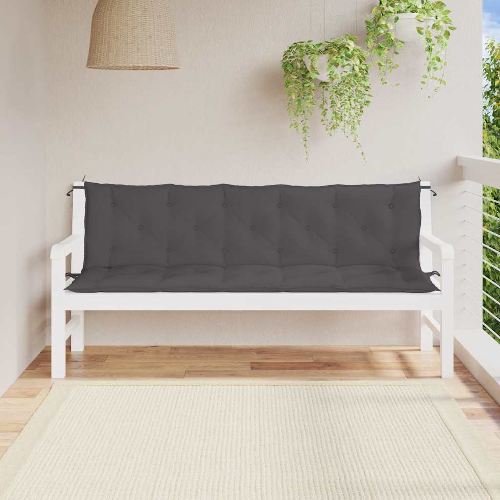 Vidaxl garden bench cushion 180x(50+50)x7 cm oxford fabric anthracite
